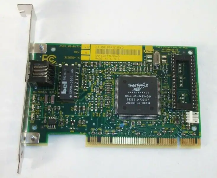 3Com Fast EtherLink XL PCI 3C905B-TX 03-0172-410 REV B 10/100BASE-TX Ethernet Adaptörü