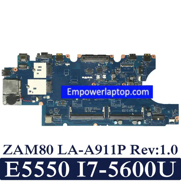 Dell Latitude E5550 ZAM80 LA-A911P Rev: 1.0 I7-5600U Anakart