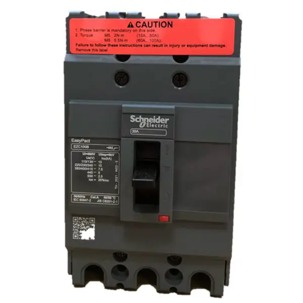 3 kutuplu kalıplı devre kesici Easypact EZC100B 3P30A