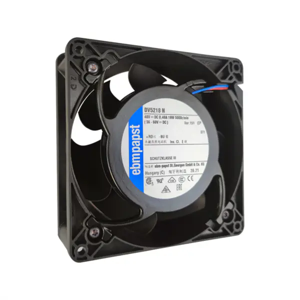 Orijinal Ebmpapst DV5218N 48VDC 127 * 127 * 38mm 0.395A 18.5W 5000RPM 2700m3 / h Sinyal Verici için Aksiyel Fan