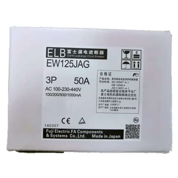Fuji Devre kesici EW125JAG 3P 60A 15~125A