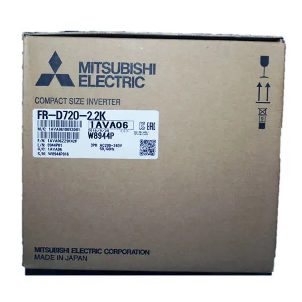 Japonya'da üretilmiştir Mitsubishi FR-D720-100-NA FR-D700 Serisi VFD