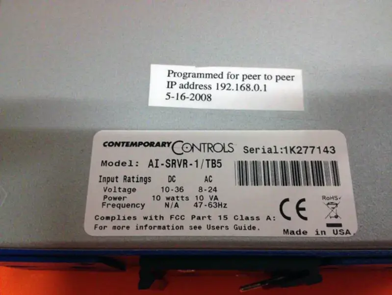 ÇAĞDAŞ KONTROLLER AI-SRVR-1/TB5