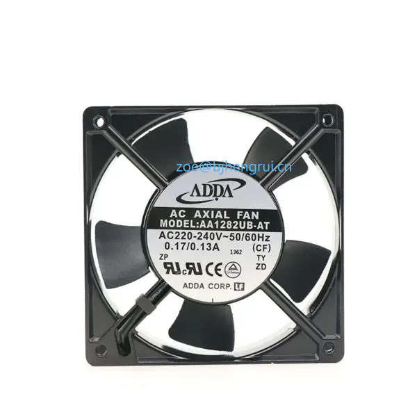 ADDA AA1282UB-AT AA Series 2700 RPM 120 x 120 x 38 mm 111.9 CFM 220-240 V Ball Bearing AC Fan