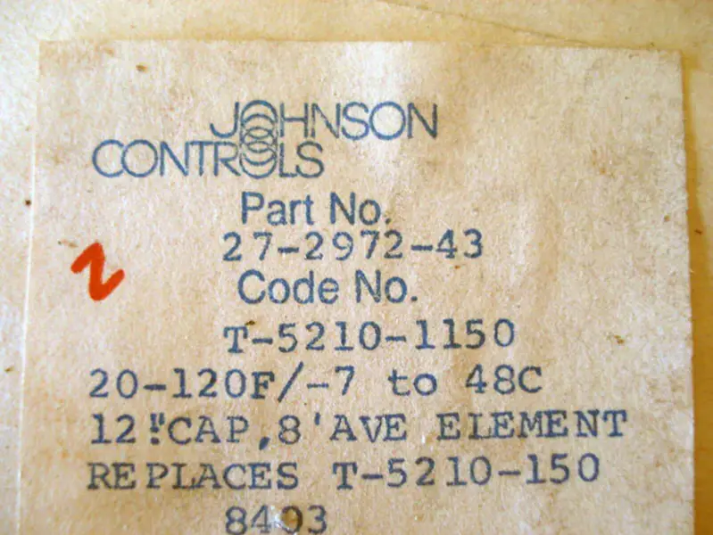 JOHNSON KONTROLLERİ T-5210-1150