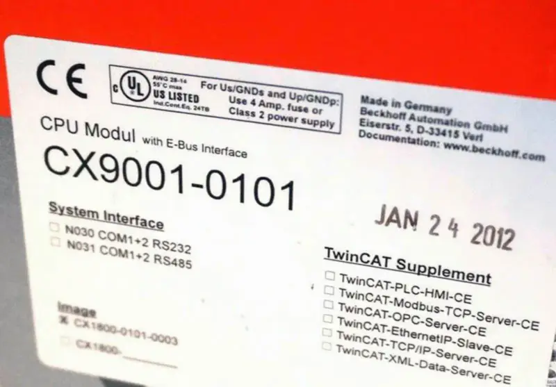 BECKHOFF CX9001-0101 CPU Modülü