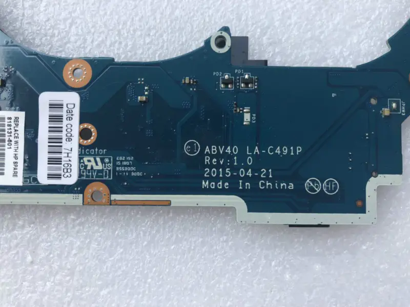 HP 818131-001 818131-501 818131-601 LA-C491P i5-5200U Anakart