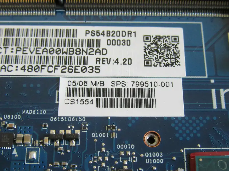 HP 799510-001 799510-501 799510-601 I5-5200U Anakart