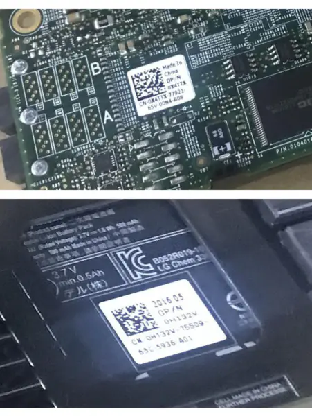 DELL PERC H730P X4TTX 2GB 12Gb/s 0X4TTX Dizi Kartı, 0H132V pil ile