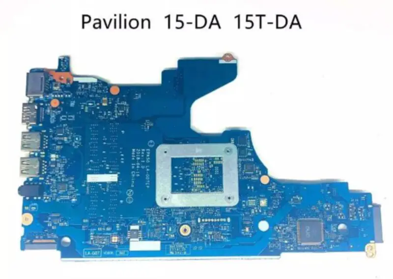 HP 15-DA 15-DA0076nr L20373-601/ L49974-601 EPK50 LA-G07EP SR3LD I3-7020U DDR4 Dizüstü Bilgisayar Anakartı ile