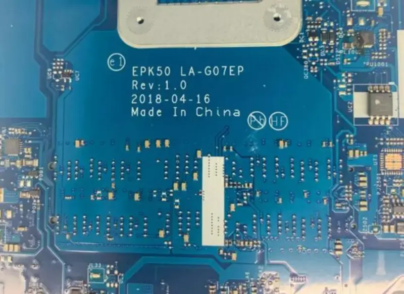 HP 15-DA 15-DA0076nr L20373-601/ L49974-601 EPK50 LA-G07EP SR3LD I3-7020U DDR4 Dizüstü Bilgisayar Anakartı ile