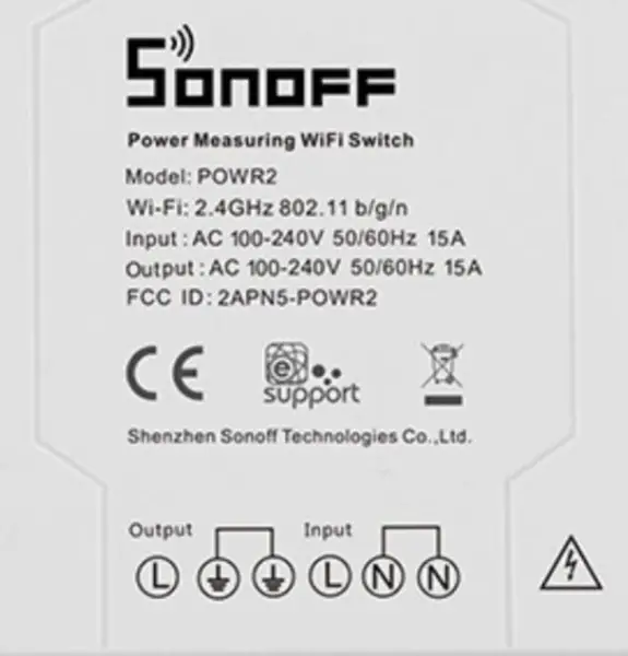 SONOFF Pow R2 Güç Tüketimi Ölçümü ile WiFi Anahtarı WiFi Güç Anahtarı 15A Akıllı Wifi Anahtar Denetleyicisi