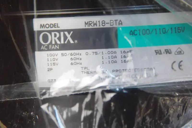 ORIX AC FAN ORYANTAL MOTOR MRW18-BTA YENI MRW18