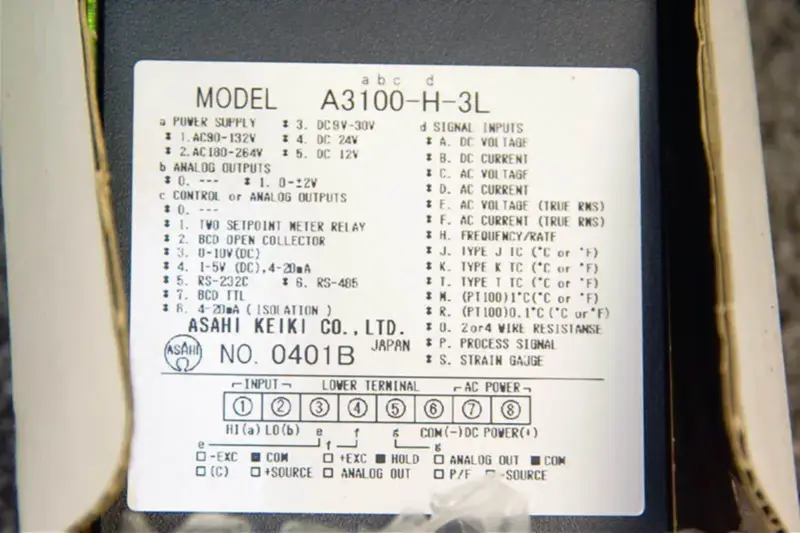 ASAHI KEIKI CO.,LTD SAYAÇ KONTROLÖRÜ A3100-H-3L NE A3100