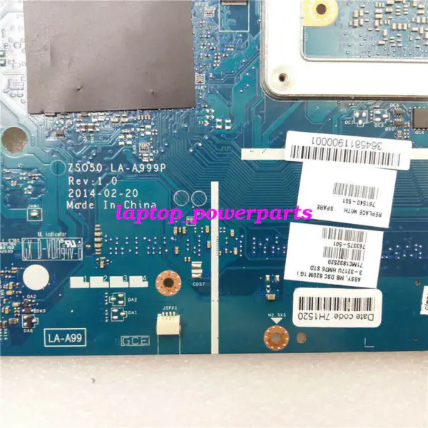 HP 761540-001 250 G3 Intel HM76 I3-3217 CPU Anakart ATX anakart