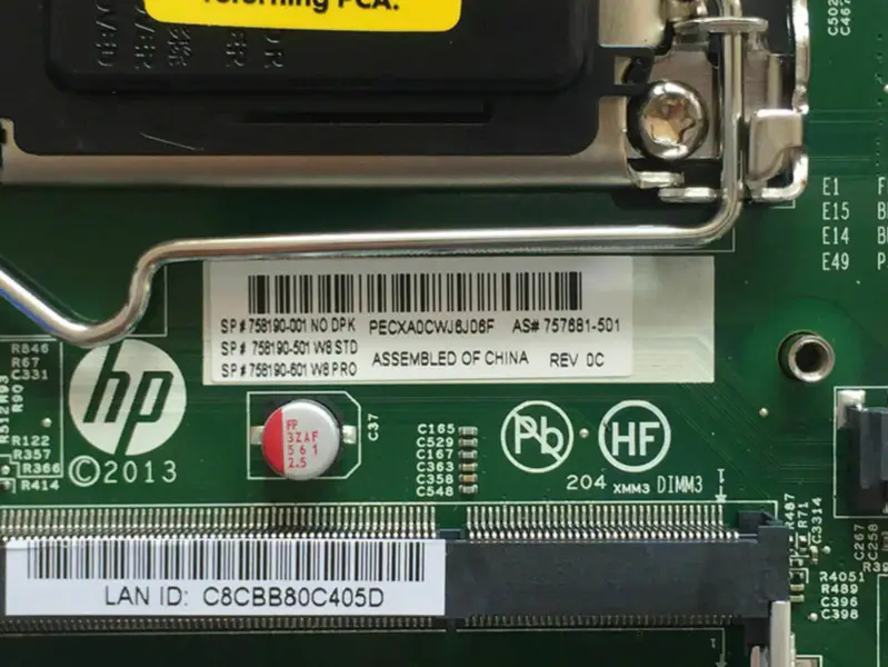 HP 757881-501 anakart