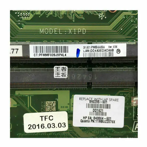 HP 840295-601 anakart