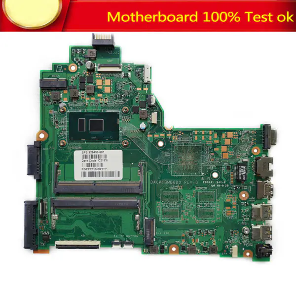 HP 925430-601 DA0P1BMB6D0 ile SR342 i5-7200u CPU anakart