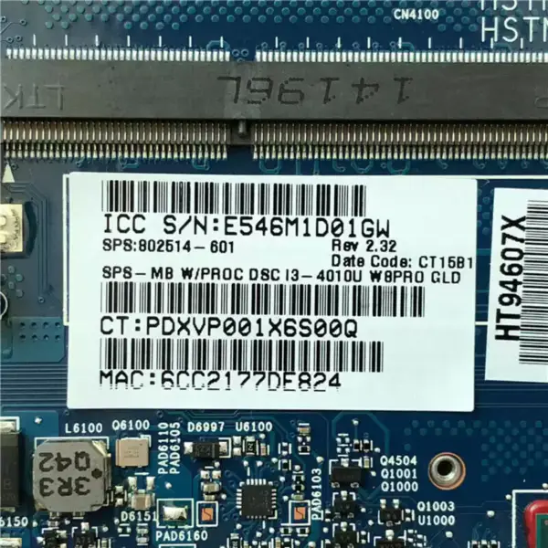 HP EliteBook 840 850 G1 6050A2559101-MB-A03 802514-601 Anakart