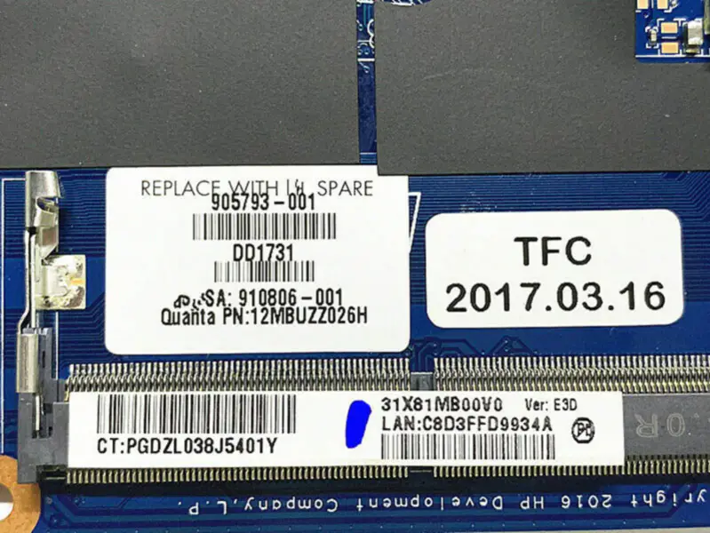 HP 905793-601 anakart