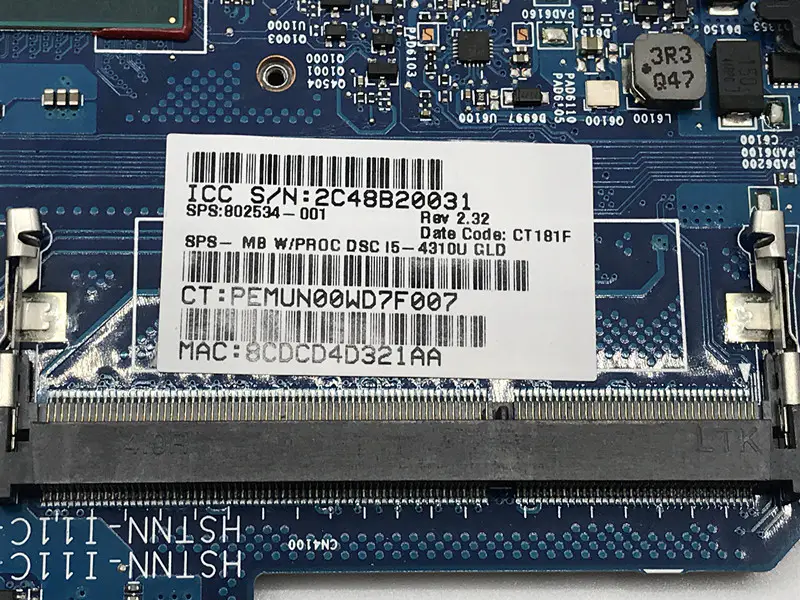 HP 836094-001 836094-501 836094-601 DAX1BDMB6F0 Anakart