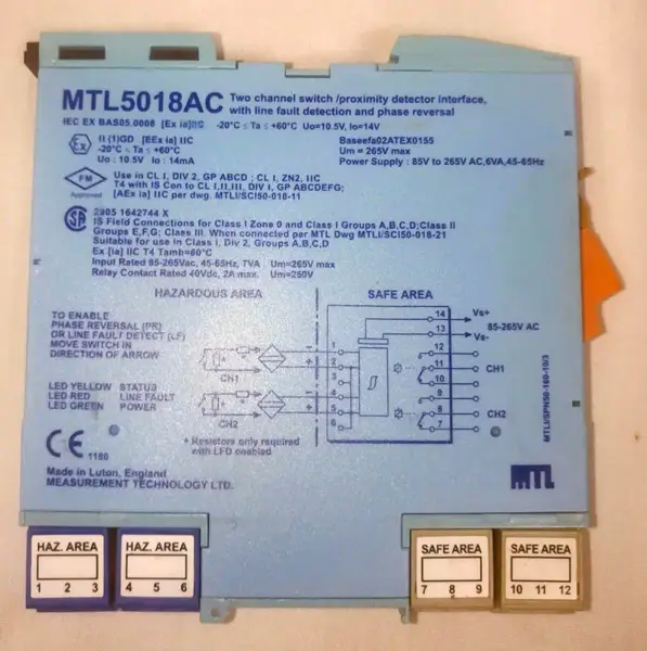 MTL 5018AC Anahtar