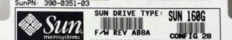 Sun iş istasyonu endüstriyel anakartı için Sun SATA 540-7112-01 390-0351-03 0A33449 7200rpm 160G