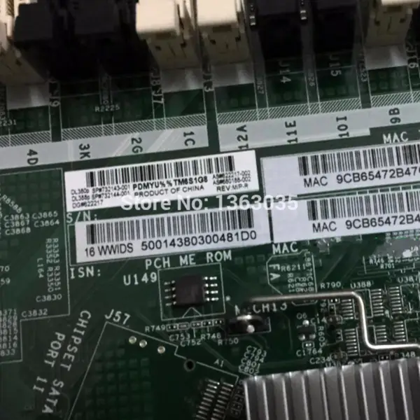 HP 732143-001 732144-001 622217-002 DL380P DL388P Gen8 V2 için sunucu anakartı