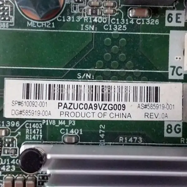 BL680C G7 için HP 610092-001 585919-001 sunucu anakartı