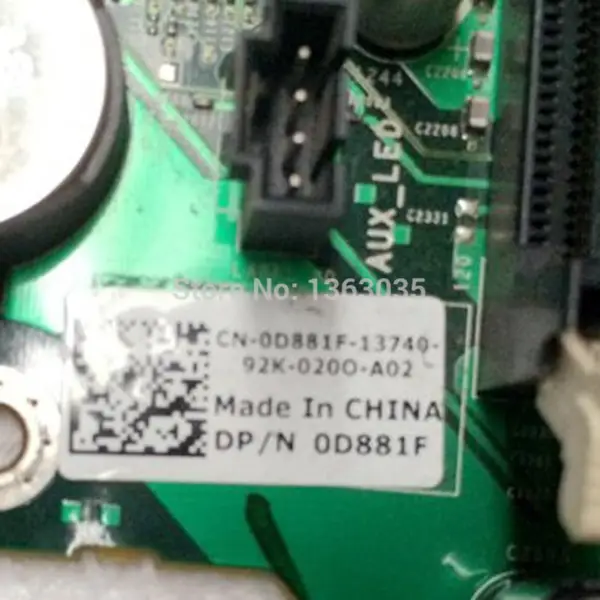 Precision T7500 için Dell 0D881F D881F CN-0D881F İş İstasyonu anakartı