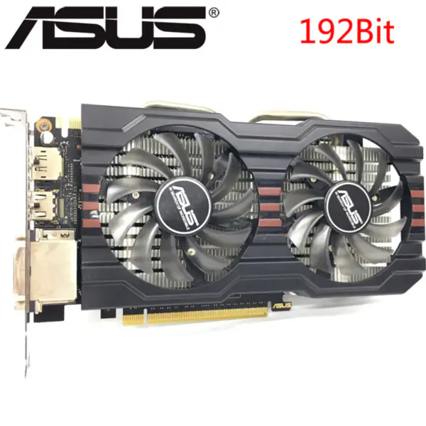 ASUS Ekran Kartı GTX 660 2GB 192Bit GDDR5 Ekran Kartları nVIDIA Geforce GTX660 için GTX 750 Ti'den daha güçlü Kullanılmış VGA Kartları
