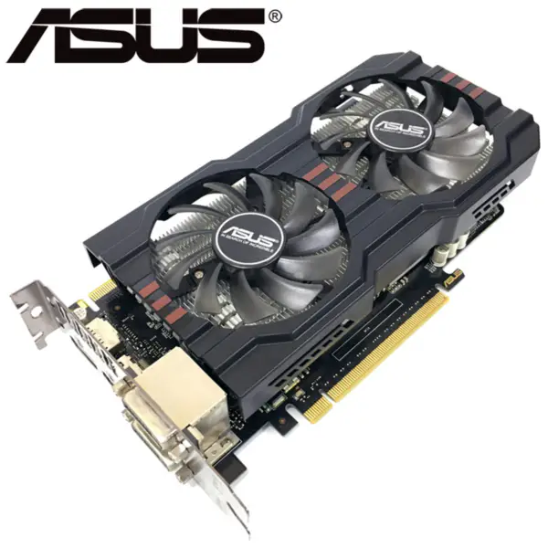ASUS Ekran Kartı GTX 660 2GB 192Bit GDDR5 Ekran Kartları nVIDIA Geforce GTX660 için GTX 750 Ti'den daha güçlü Kullanılmış VGA Kartları