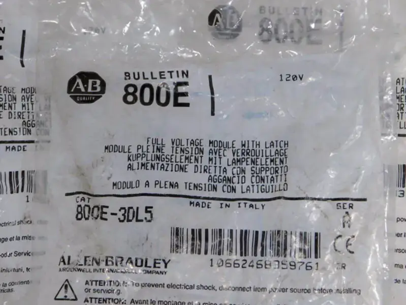 Allen-Bradley 800E3DL5 Voltaj Modülü