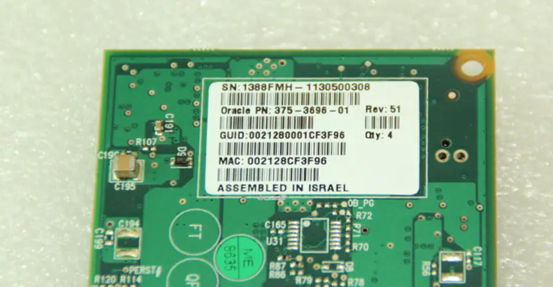 SUN 375-3696-01 X4242A 40GB 4xQDR Infiniband HCA Kart anakart