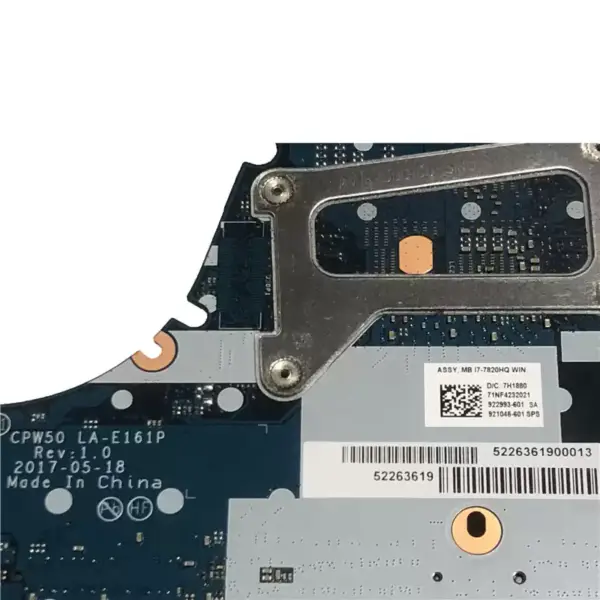 HP ZBook 15 G4 921048-001 921048-501 921048-601 LA-E161P Anakart