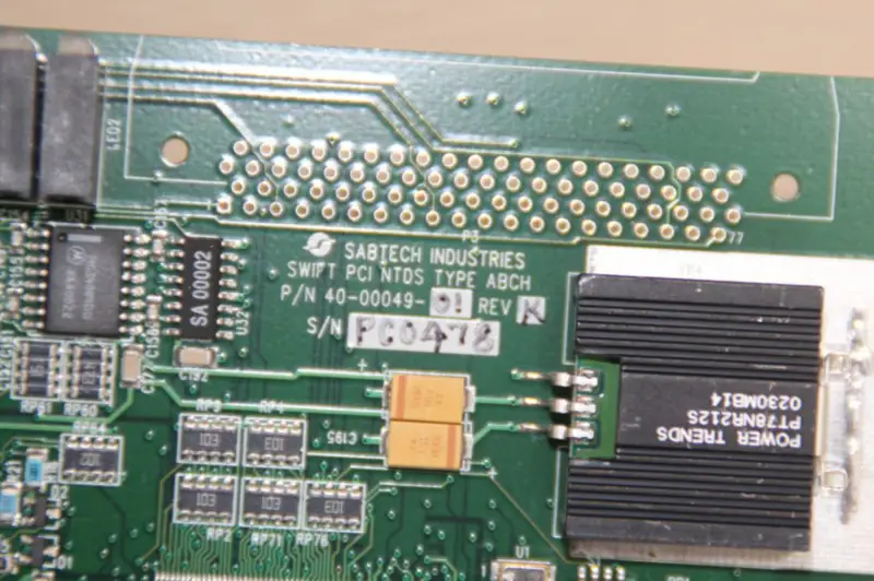 SABTECH INDUSTRIES SWIFT NTDS TYPE ABCH 40-00049-01 DAQ Kartı