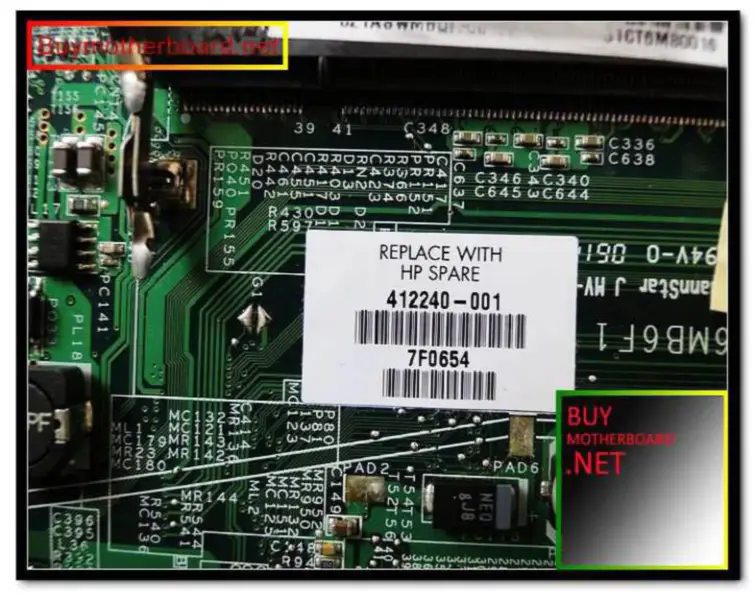 HP pavilion DV1000 için 412240-001 anakart