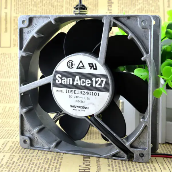 Sanyo 109E1324G101 DC锛?4V 1.1A 3 telli 12.7CM fan