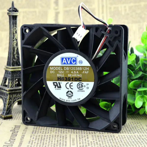 AVC 12CM 12038 12V 4,5A fan DB12038B12H 3 telli
