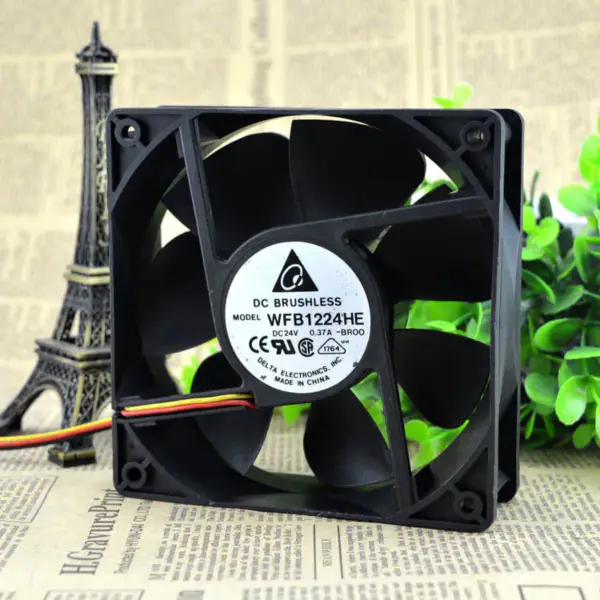 Delta wfb1224he-BROO 12038 12CM 24V 0.50A 3 telli fan