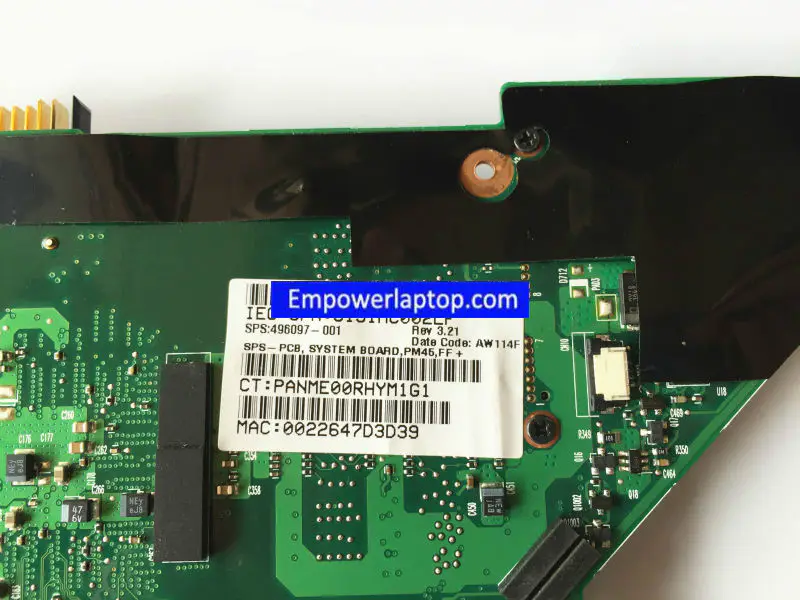 HP DV3000 DV3500 496097-001 PM45 9300M Anakart