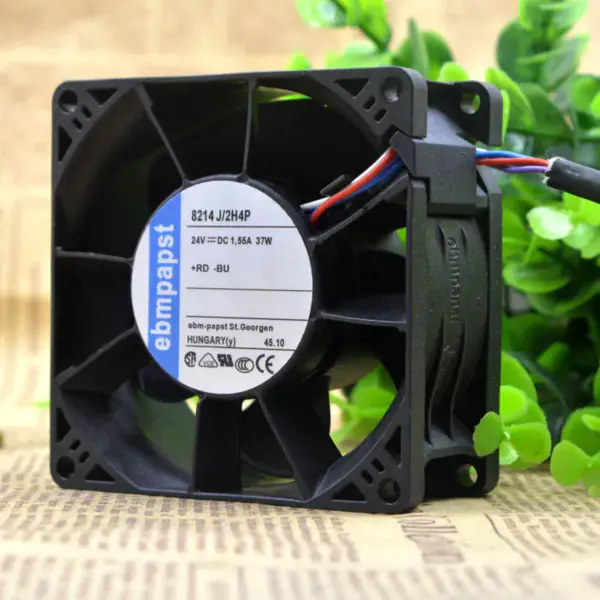 EBM PAPST 8CM 8038 24V 1.55A 37W 8214 J/2H4P fan