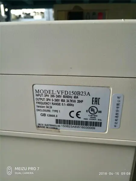 Delta B serisi 15KW VFD150B23A