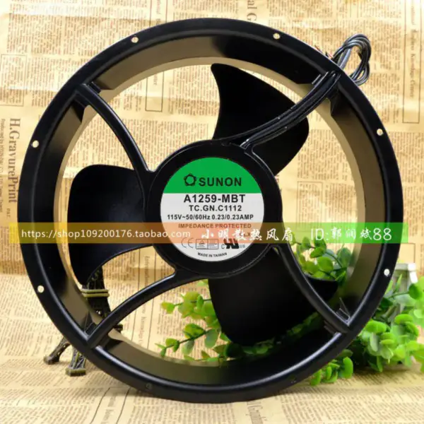SUNON A1259-MBT TC.GN 25489 25.4CM 115V 0.23A fan