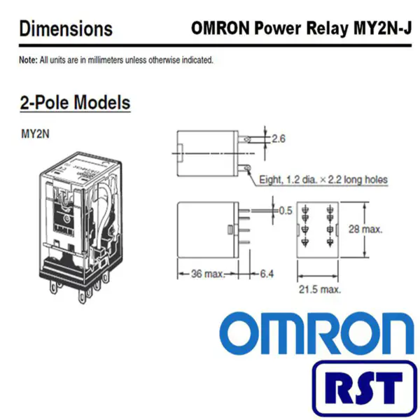 Omron 12v DPDT PCB 220/240VAC Mandallama rölesi
