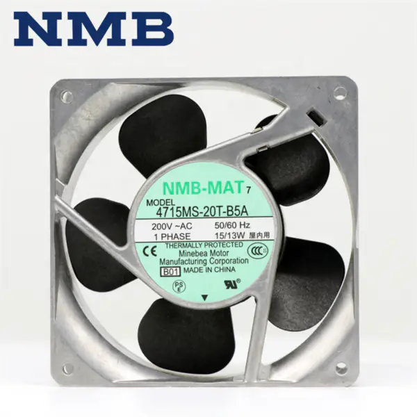 Orijinal Japonya NMB-MAT 4715MS-20T-B5A 4715MS-20T-B50 12038 120*120*38mm 200VAC 50/60Hz 15/13W 102CFM Aksiyel Soğutma Fanı