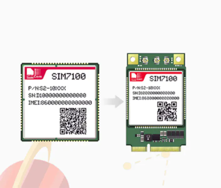 SIMCOM 4G LTE kablosuz modül M2M IoT uygulamaları için çok bantlı LTE /WCDMA/GNSS modülü SIM7100 SIM7100A SIM7100E SIM7100C
