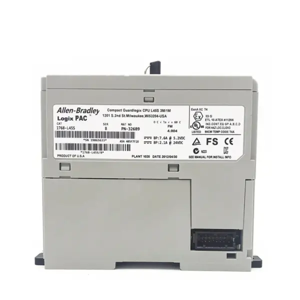 En İyi Fiyat PLC Allen Bradley Compact Guardlogix Cpu L45S 3M/1M 1768-L45S