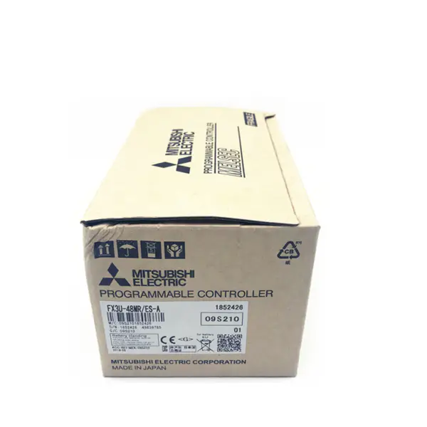Mitsubishi FX3U Program Kontrol Şişirme Kontrolörü PLC FX3U-48MR-ES-A Enjeksiyon Kalıplama Makinesi için FX3U-48MR / ES-A