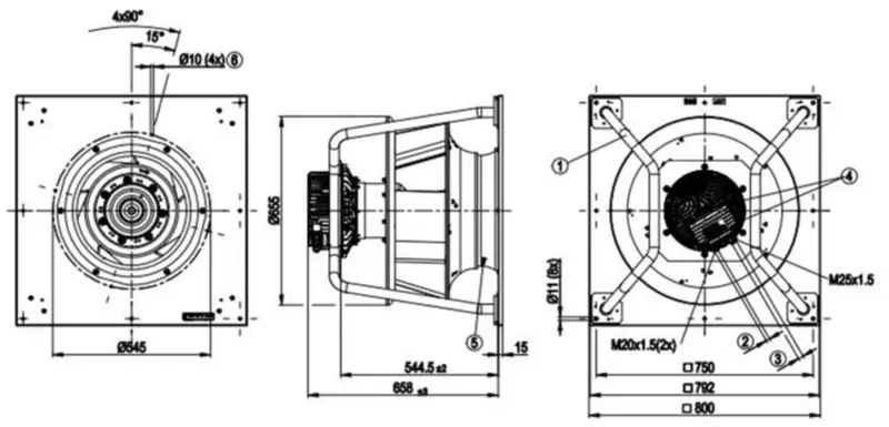 Ebmpapst K3G560-PC04-01 Fan